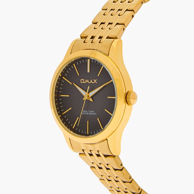 OMAX ساعة يد أنالوج ذهبية للنساء من أومكس - Image 4